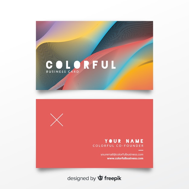 Colorful bussines card template