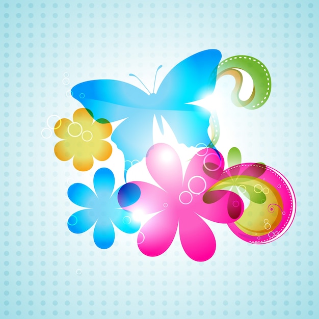 Free vector colorful butterfly background design