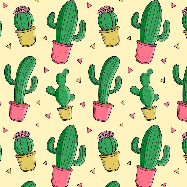 Modello di cactus colorato