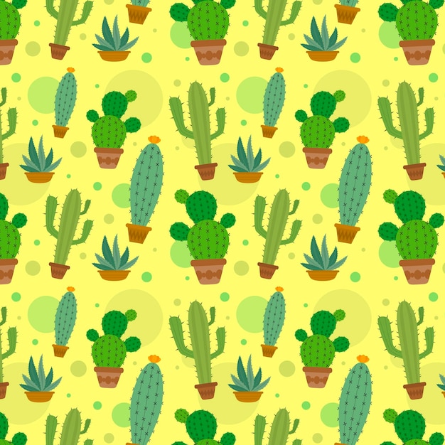 Colorful cactus pattern