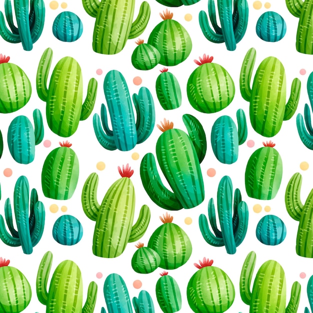 Colorful cactus pattern