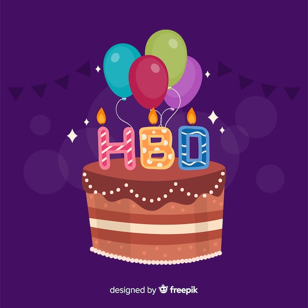 Free vector colorful cake birthday background