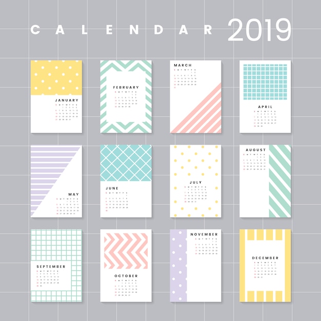 Mockup calendario colorato