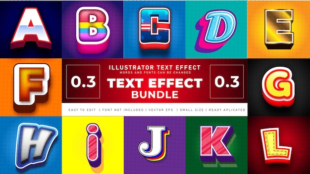 Colorful candy text effect