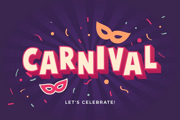 Colorful carnival lettering