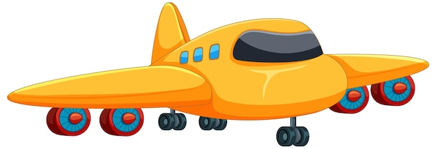 Free vector colorful cartoon airplane on ground