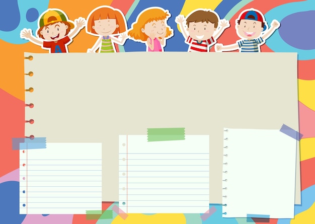 Colorful Cartoon Characters on ToDo List Design