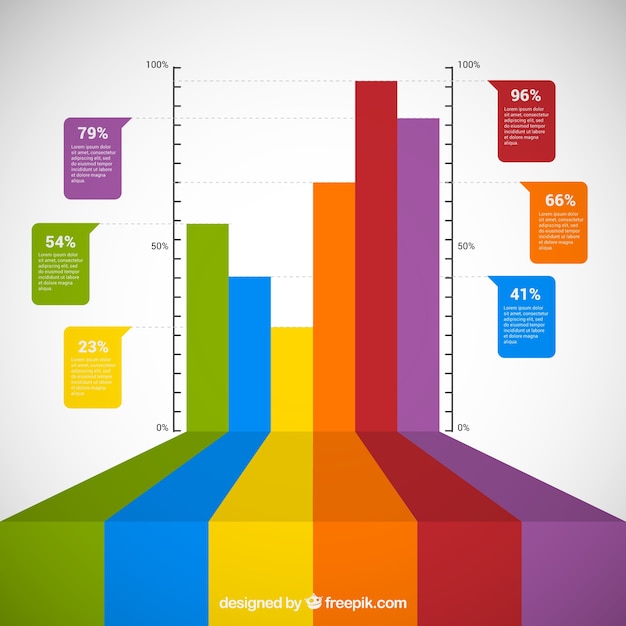 Free vector colorful chart