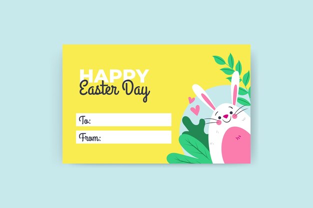 Colorful child-like easter gift tag