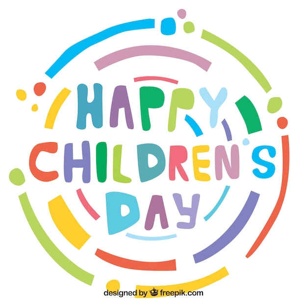 Free vector colorful childrens day design