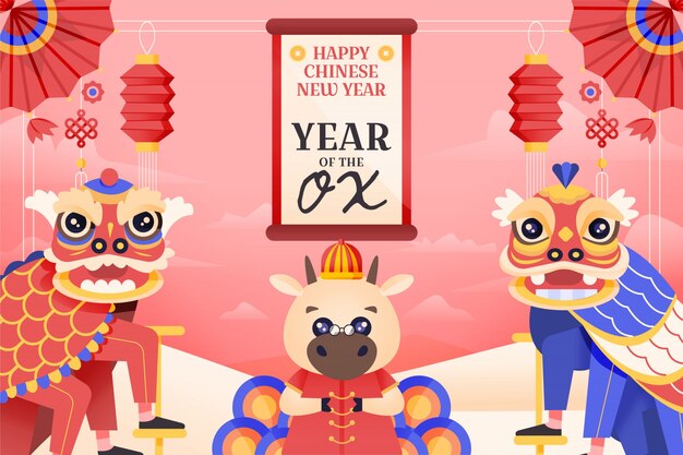 Colorful chinese new year 2021