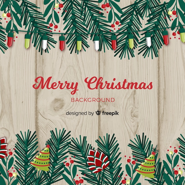 Free vector colorful christmas background with flat design