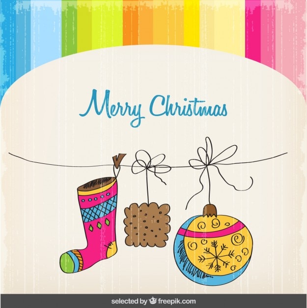 Colorful christmas card