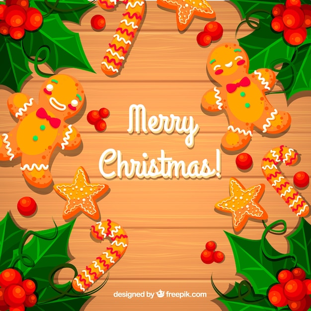 Free vector colorful christmas cookies