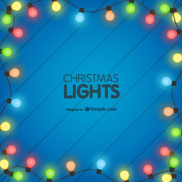 Free Vector colorful christmas lights background