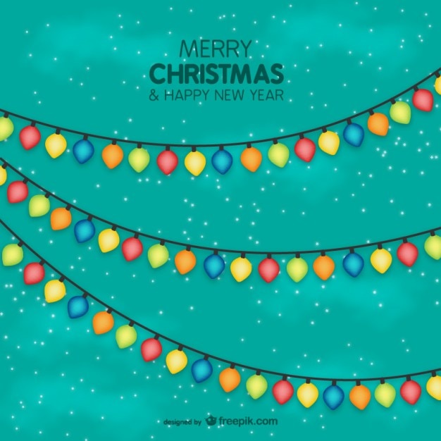 Colorful christmas lights vector