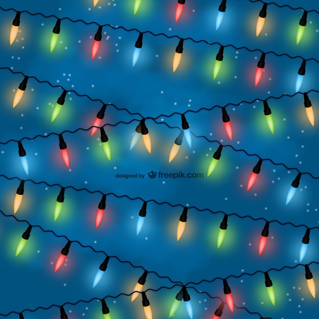 Free vector colorful christmas lights