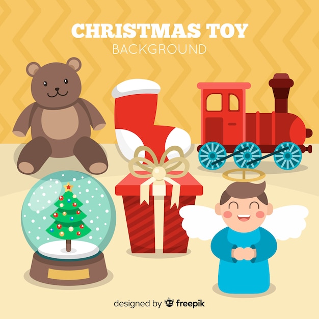 Красочные рождественские игрушки фон