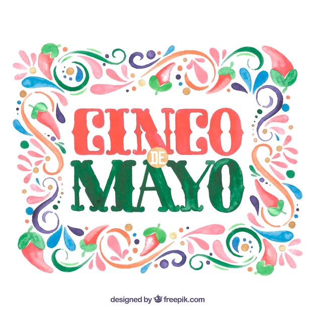 Colorful cinco de mayo background