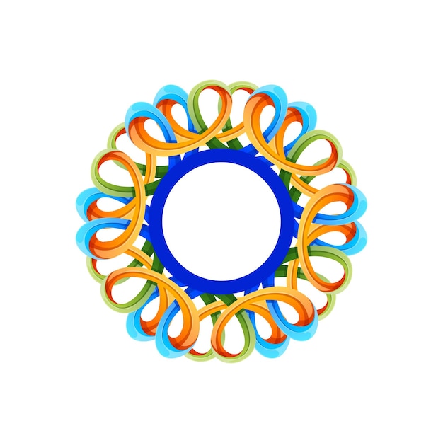 Vettore gratuito progettazione del logo astratto a cerchio colorato