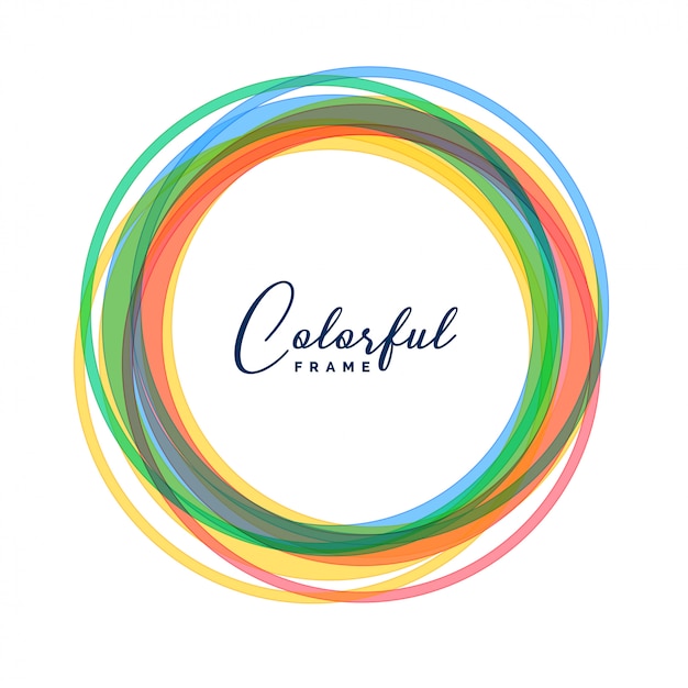 Colorful circle frames set background