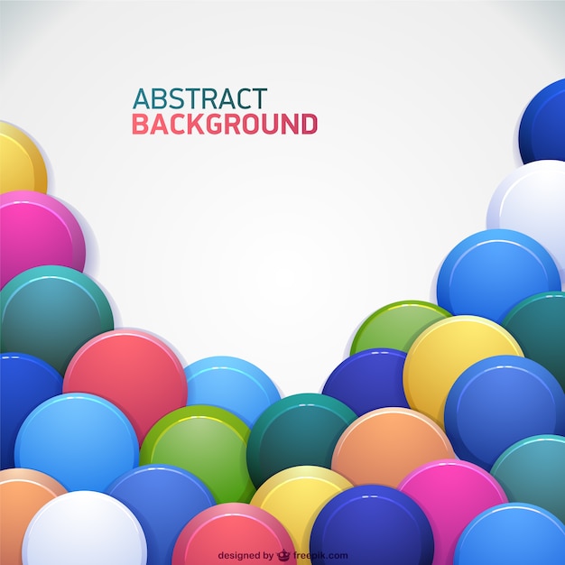 Free vector colorful circles abstract background