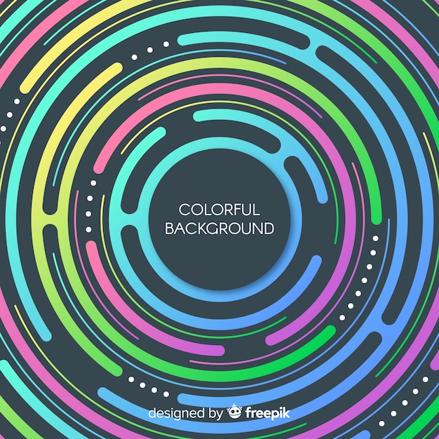 Free vector colorful circles background