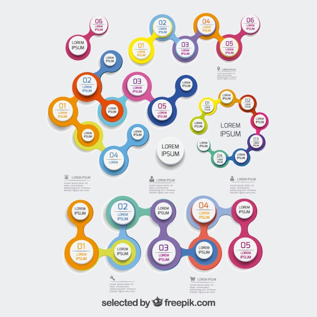 Colorful circles infographic