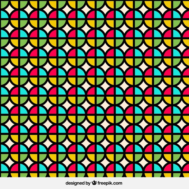 Colorful circles pattern