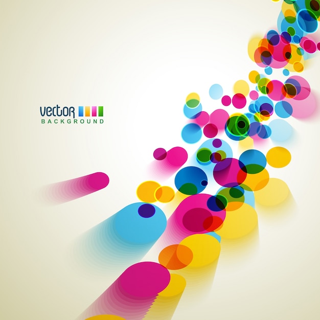 Colorful circles vector background