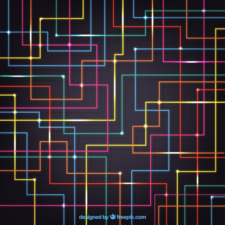 मुफ़्त वेक्टर colorful circuit background