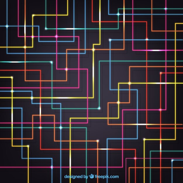 Colorful circuit background