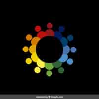 Free vector colorful circular abstract logo