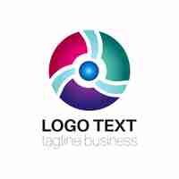 Free vector colorful circular and abstract logo