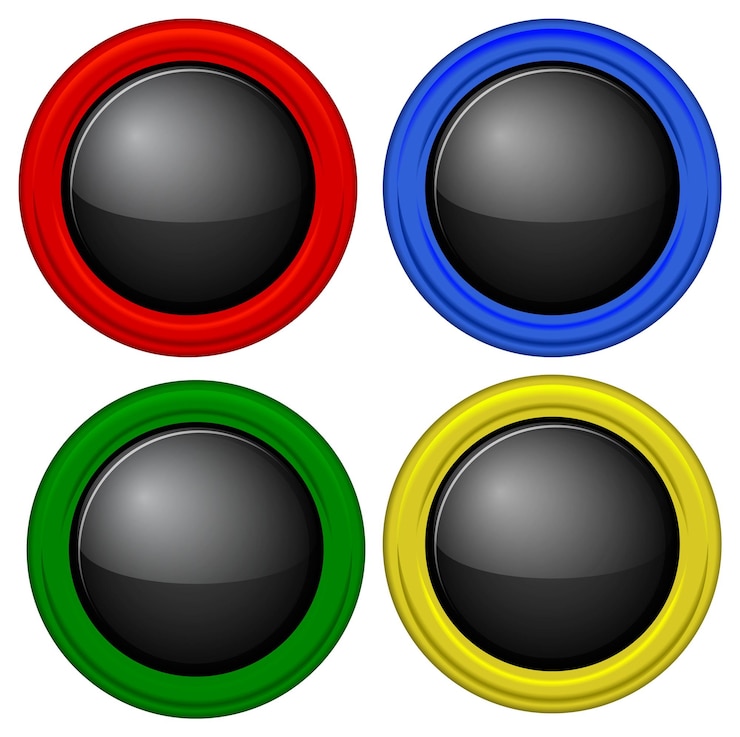 Free Vector colorful circular buttons illustration