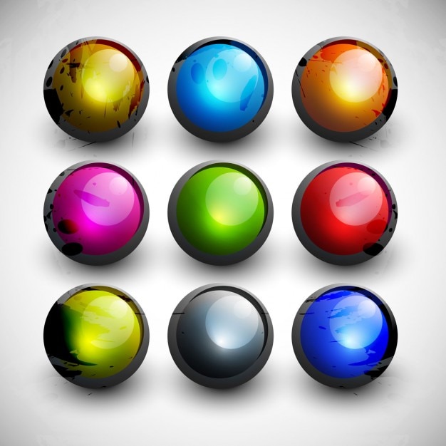 Colorful circular buttons