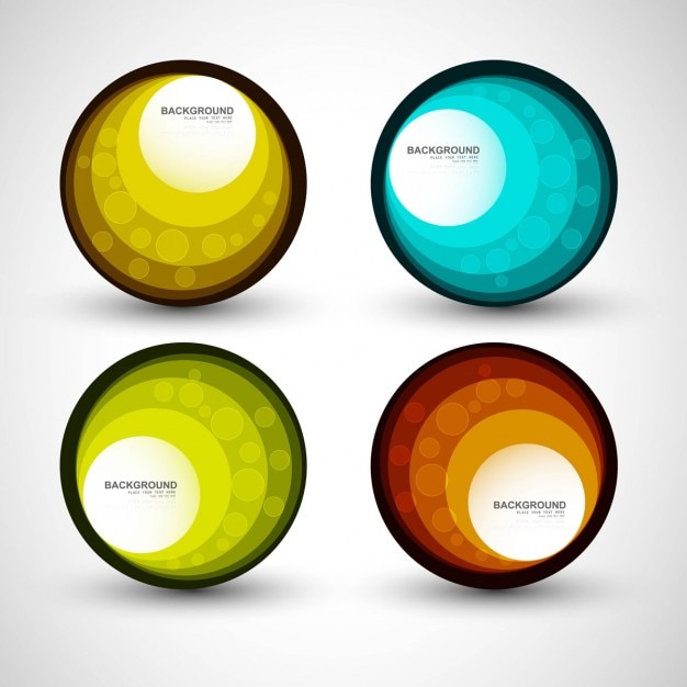 Free vector colorful circular frames