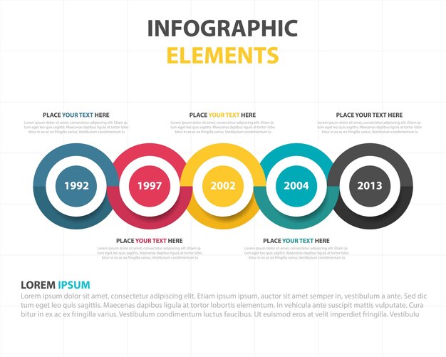 Цветной абстрактный круг бизнес-инфографический шаблон