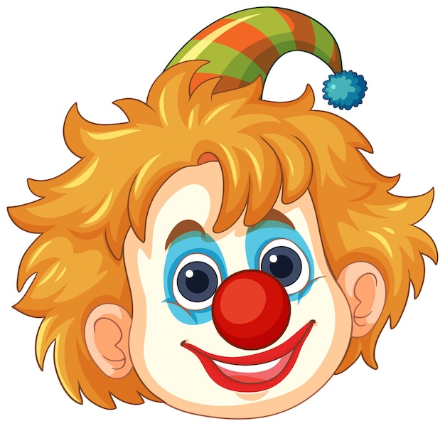 Free vector colorful clown face illustration