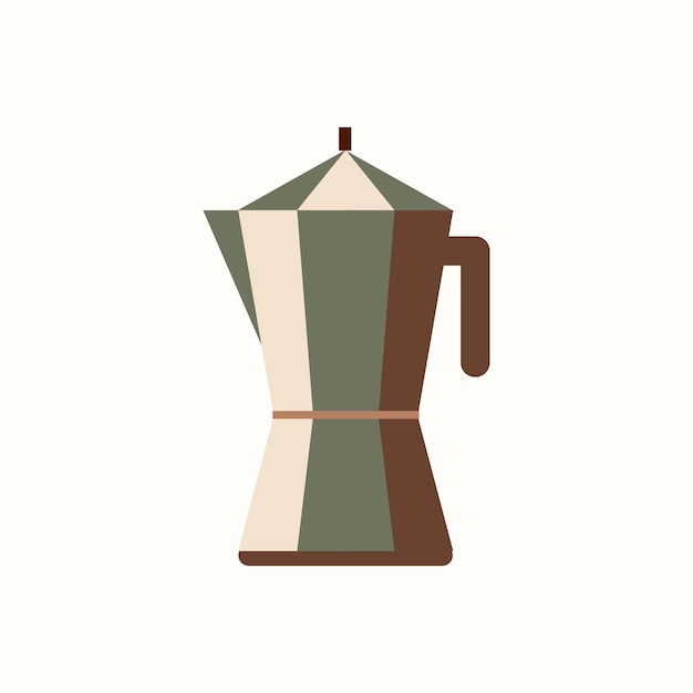 Free vector colorful coffee pot