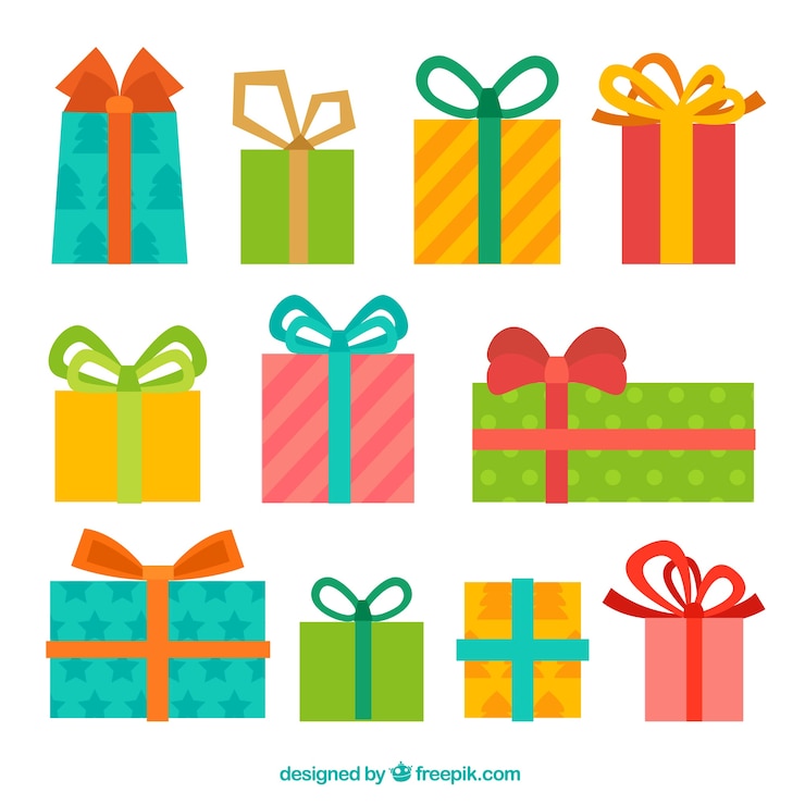 Free Vector colorful collection of gifts