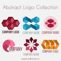 Бесплатное векторное изображение Красочная коллекция абстрактных логотипов