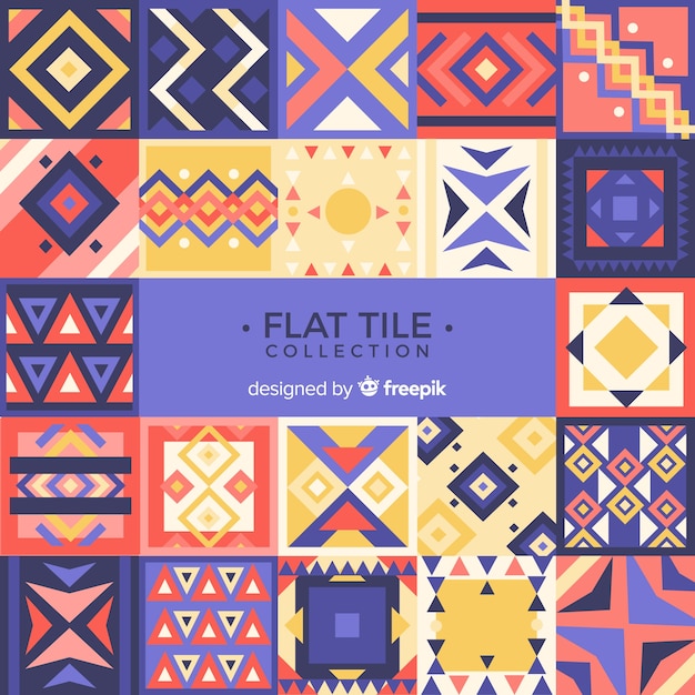 Colorful collection of tiles