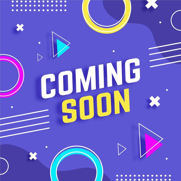 Colorful coming soon background