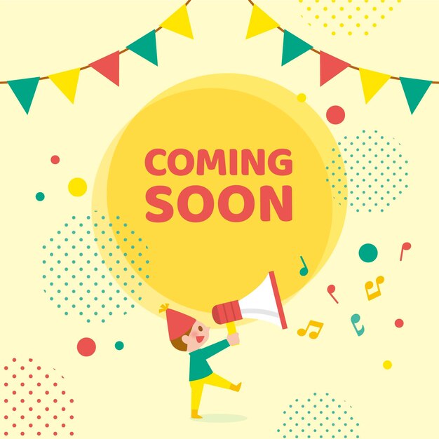Colorful coming soon background