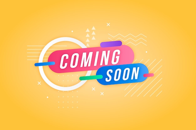 Free vector colorful coming soon background