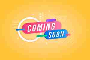 Free vector colorful coming soon background