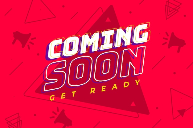 Free vector colorful coming soon promo background