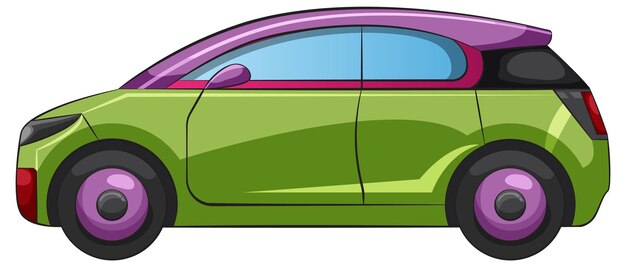 Цветная компактная автомобильная векторная иллюстрация