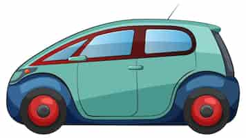 Free vector colorful compact car vector illustration